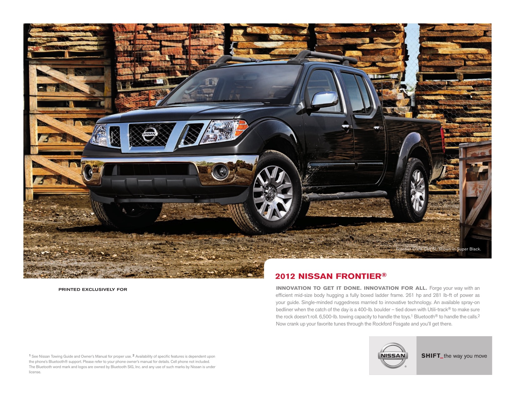2012 Nissan Frontier Brochure